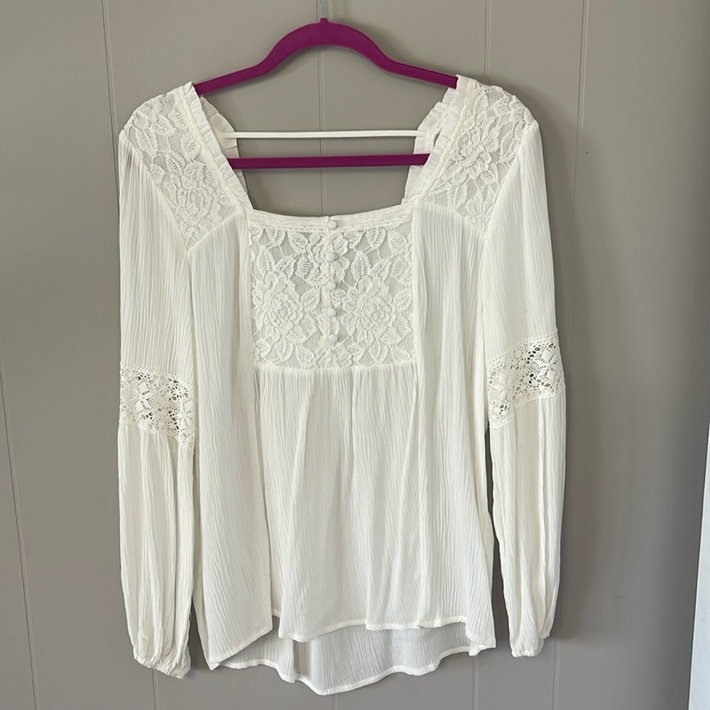 White peasant style top